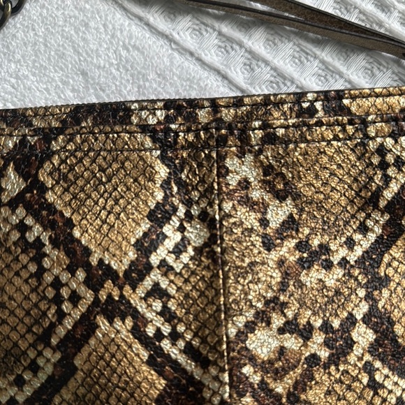 HOBO Brown and Tan Quilted Clutch with Chain Strap - Picture 7 of 9